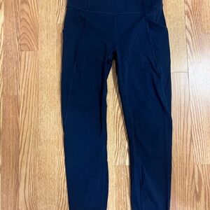 Navy Blue High-Waisted Leggings
